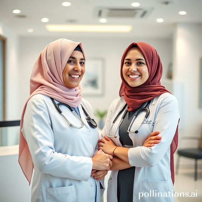 د. ريم شهاب تستقبل مريضة بابتسامة جميلة في عيادتها بالرياض