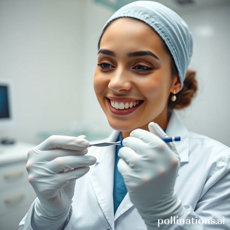 دكتورة ريم شهاب تفحص أسنان مريض في عيادتها بالرياض، مستخدمة أحدث التقنيات لتركيبات الأسنان الثابتة.