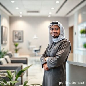 منظر داخلي أنيق وعصري لعيادة أسنان في السعودية يعكس الاحترافية والراحة للمرضى.