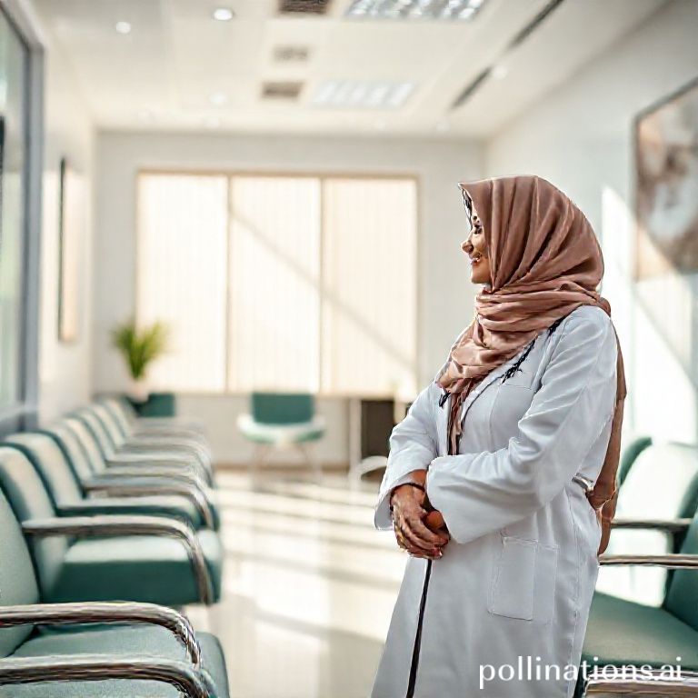 د. ريم شهاب تتحدث مع مريضة في عيادتها الحديثة بالرياض يوم الجمعة.