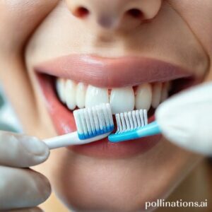 صورة توضيحية لشخص يعتني بفمه بلطف بعد خلع الضرس، مع التركيز على التعافي والنظافة.