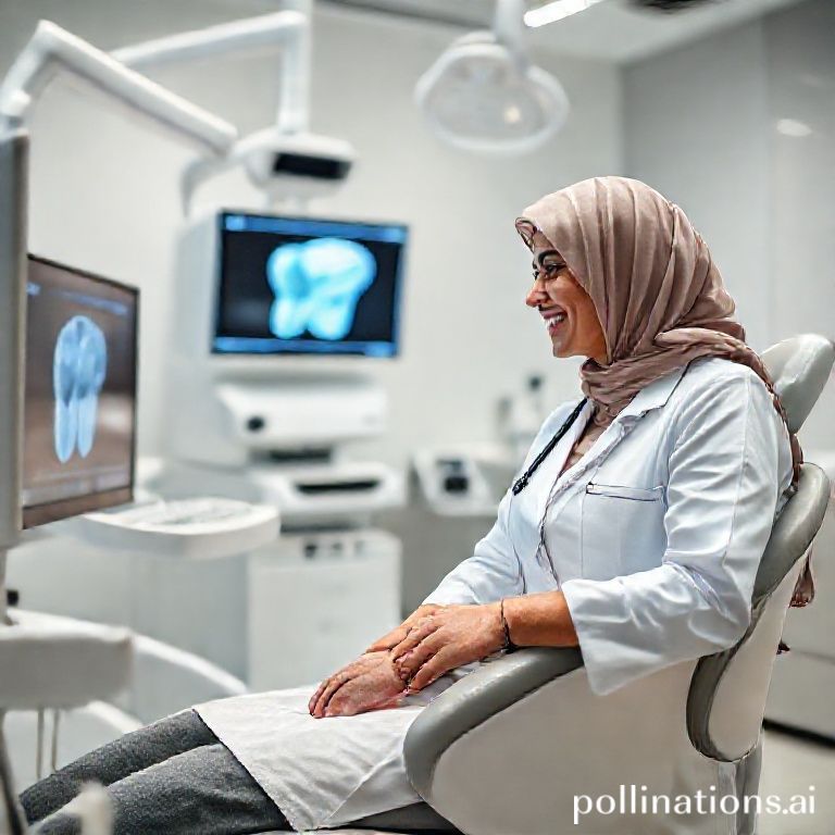 د. ريم شهاب تشرح للمريض خطة العلاج بتقنية الطب الرقمي في عيادتها الحديثة بالقنفذة.