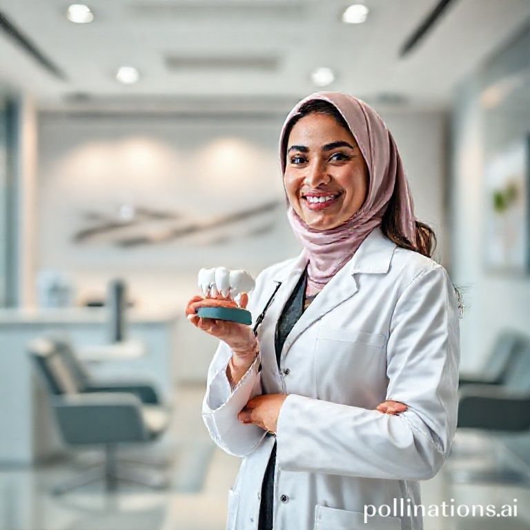 دكتورة ريم شهاب في عيادة أسنان حديثة بالمدينة المنورة، ترحب بالمرضى بثقة واحترافية.