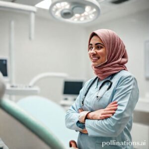 د. ريم شهاب تقدم رعاية طوارئ أسنان على مدار 24 ساعة في الرياض، مريضة مرتاحة في عيادة حديثة.