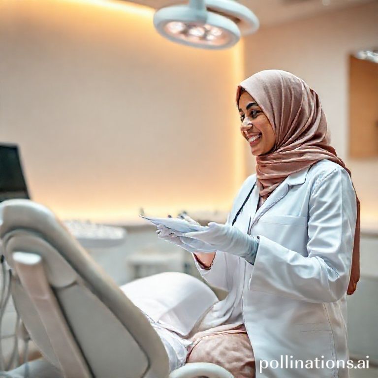 دكتورة ريم شهاب تشرح خطة علاج أسنان لمريض في عيادتها الحديثة بالسعودية.