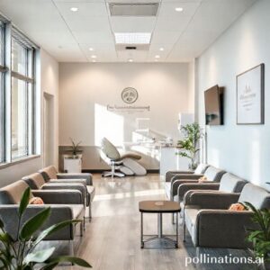 منطقة انتظار مريحة وحديثة في عيادة د. ريم شهاب للأسنان، تعكس التزامنا بالراحة والجودة.