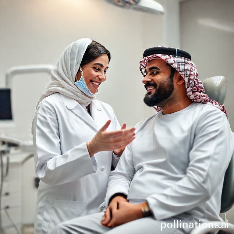 د. ريم شهاب تشرح للمريض كيفية علاج ألم الضرس المثقوب والعناية بالأسنان في عيادتها بالقنفذة، حي العليا