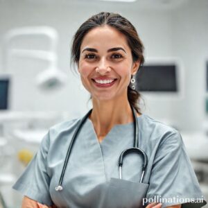 د. ريم شهاب، افضل دكتور زراعة اسنان في المهيدب والقنفذة، بابتسامة واثقة في عيادتها المتطورة.