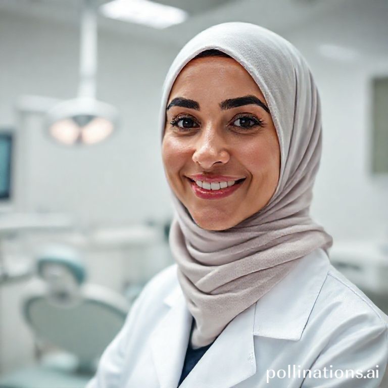 دكتورة ريم شهاب تبتسم في عيادتها لأسنان صحية وواثقة